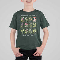 Vintage Botanical Poison Chart Graphic T Shirt For Kid All Plants Are Edible Some Only Once