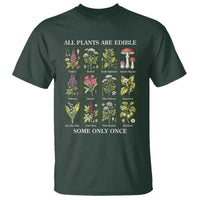Vintage Botanical Poison Chart Graphic T Shirt All Plants Are Edible Some Only Once