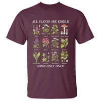 Vintage Botanical Poison Chart Graphic T Shirt All Plants Are Edible Some Only Once