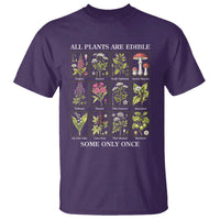 Vintage Botanical Poison Chart Graphic T Shirt All Plants Are Edible Some Only Once