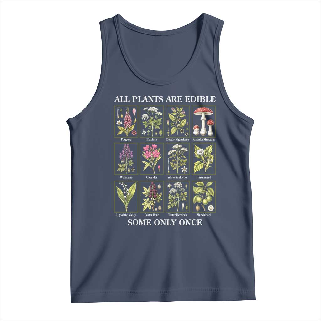 Vintage Botanical Poison Chart Graphic Tank Top All Plants Are Edible Some Only Once