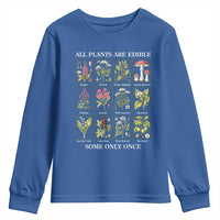 Vintage Botanical Poison Chart Graphic Youth Sweatshirt All Plants Are Edible Some Only Once