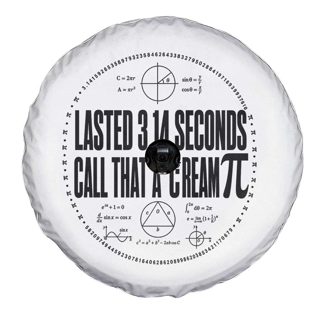 Lasted 3 14 Seconds Call That A Cream Pi Spare Tire Cover Funny Math Joke Adult Humor Pi Day Gift