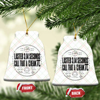Lasted 3 14 Seconds Call That A Cream Pi Ceramic Ornament Funny Math Joke Adult Humor Pi Day Gift