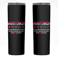 Funny Breast Cancer One Star Review Skinny Tumbler Would Not Recommend Breast Cancer Warrior