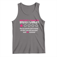 Funny Breast Cancer One Star Review Tank Top Would Not Recommend Breast Cancer Warrior