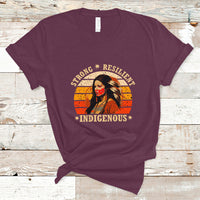 Indigenous Women T Shirt MMIW Strong Resilient MMIW Awareness Stolen Sisters - Wonder Print Shop