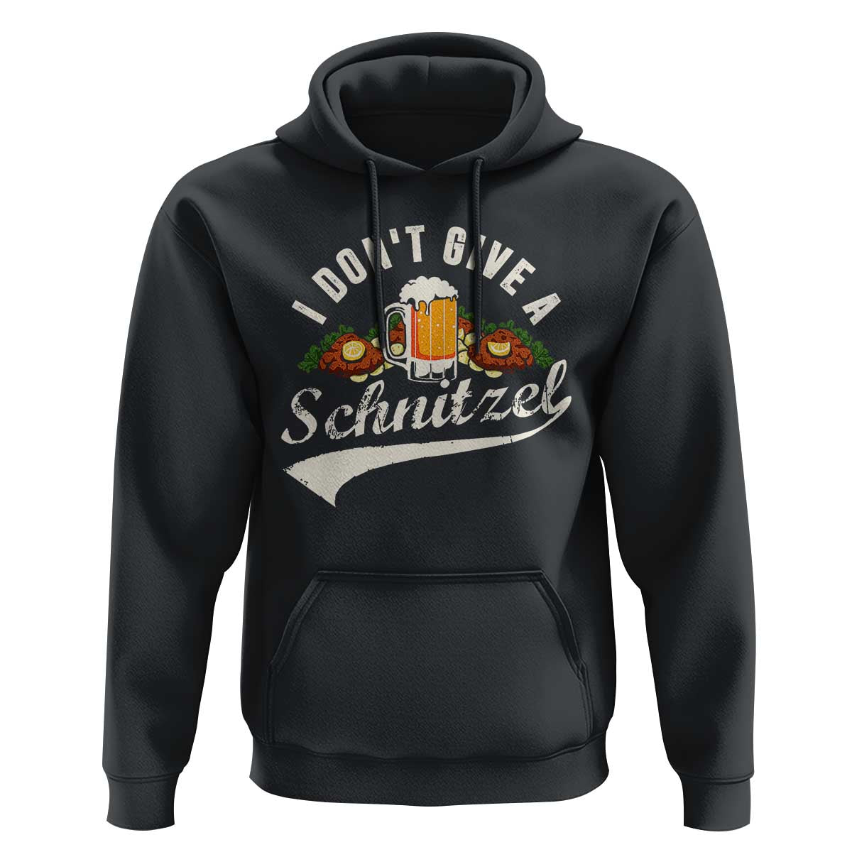 Funny Oktoberfest Drinking Hoodie I Don't Give a Schnitzel German Beer Festival
