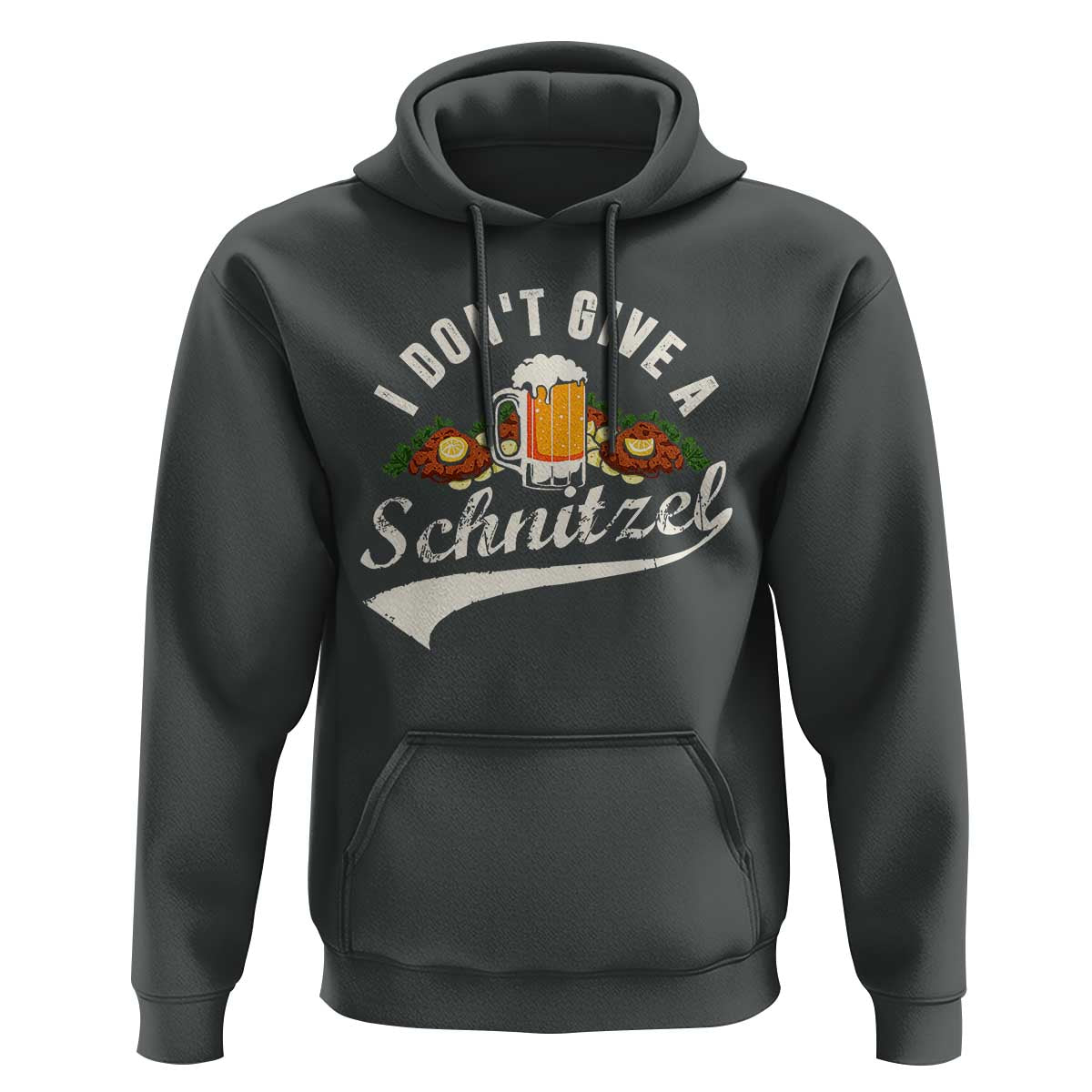 Funny Oktoberfest Drinking Hoodie I Don't Give a Schnitzel German Beer Festival