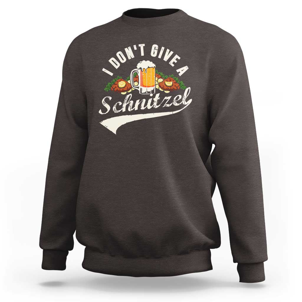 Funny Oktoberfest Drinking Sweatshirt I Don't Give a Schnitzel German Beer Festival - Wonder Print Shop