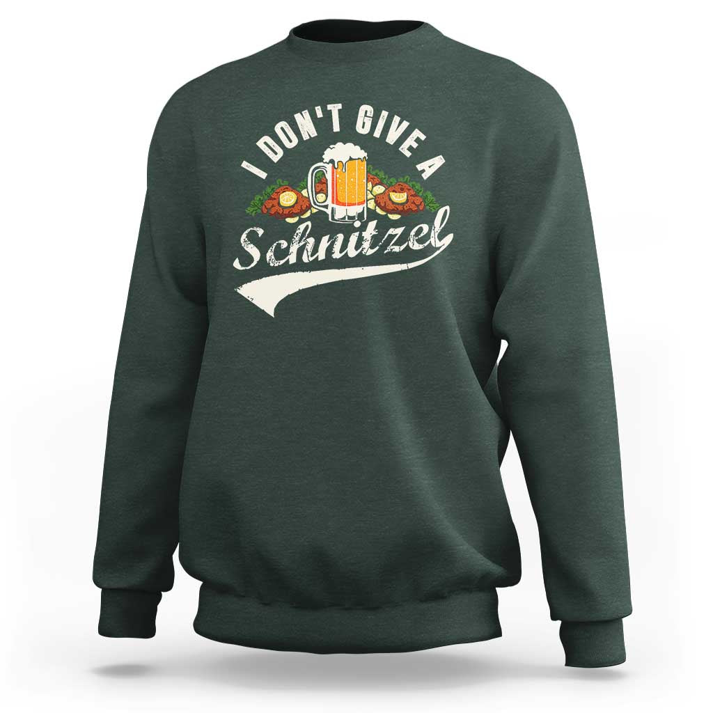 Funny Oktoberfest Drinking Sweatshirt I Don't Give a Schnitzel German Beer Festival - Wonder Print Shop