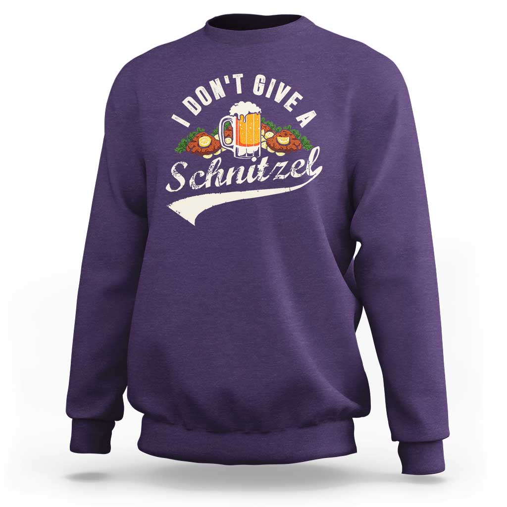 Funny Oktoberfest Drinking Sweatshirt I Don't Give a Schnitzel German Beer Festival - Wonder Print Shop