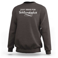 Funny Oktoberfest Sweatshirt Here for Schitzengiggles Group Bachelor Party - Wonder Print Shop