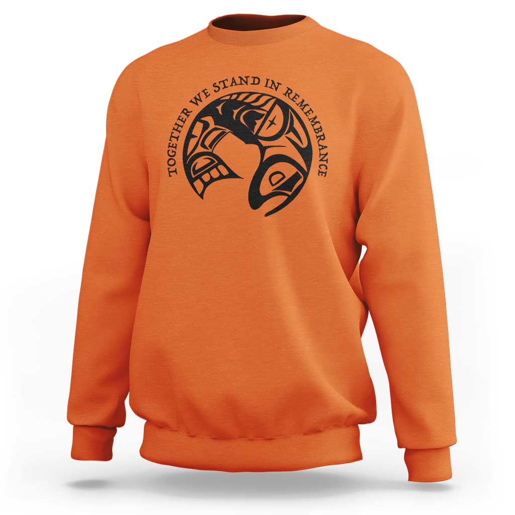 Orange Unity Day Sweatshirt Together We Stand In Remembrance Native American Every Child - Wonder Print Shop
