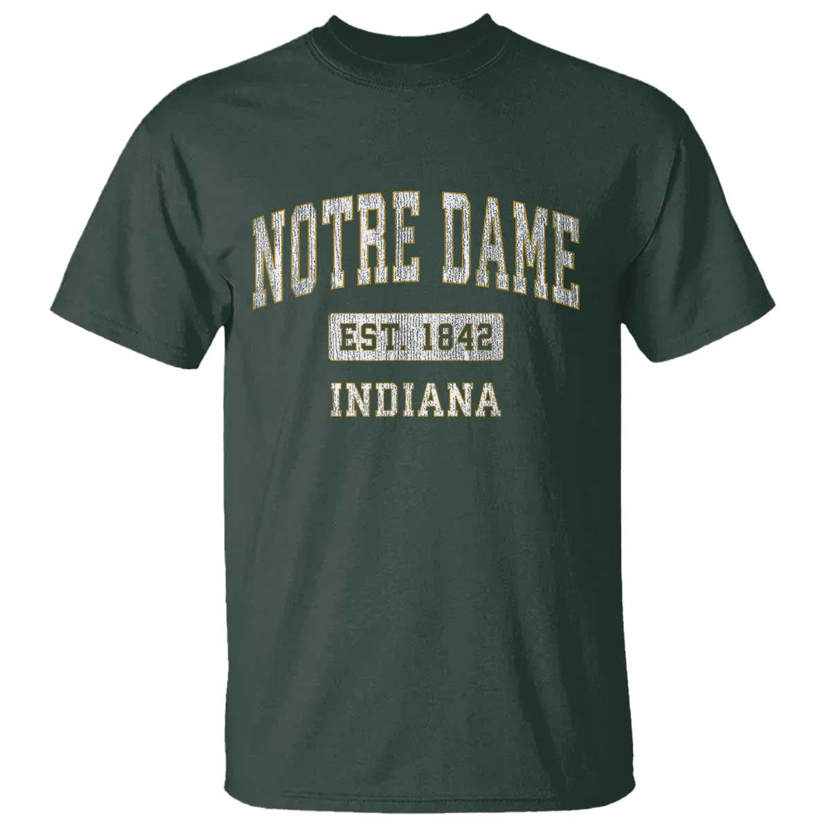 Classic Notre Dame Indiana T Shirt Est 1842 IN Retro Vintage Varsity - Wonder Print Shop