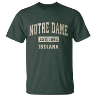 Classic Notre Dame Indiana T Shirt Est 1842 IN Retro Vintage Varsity - Wonder Print Shop