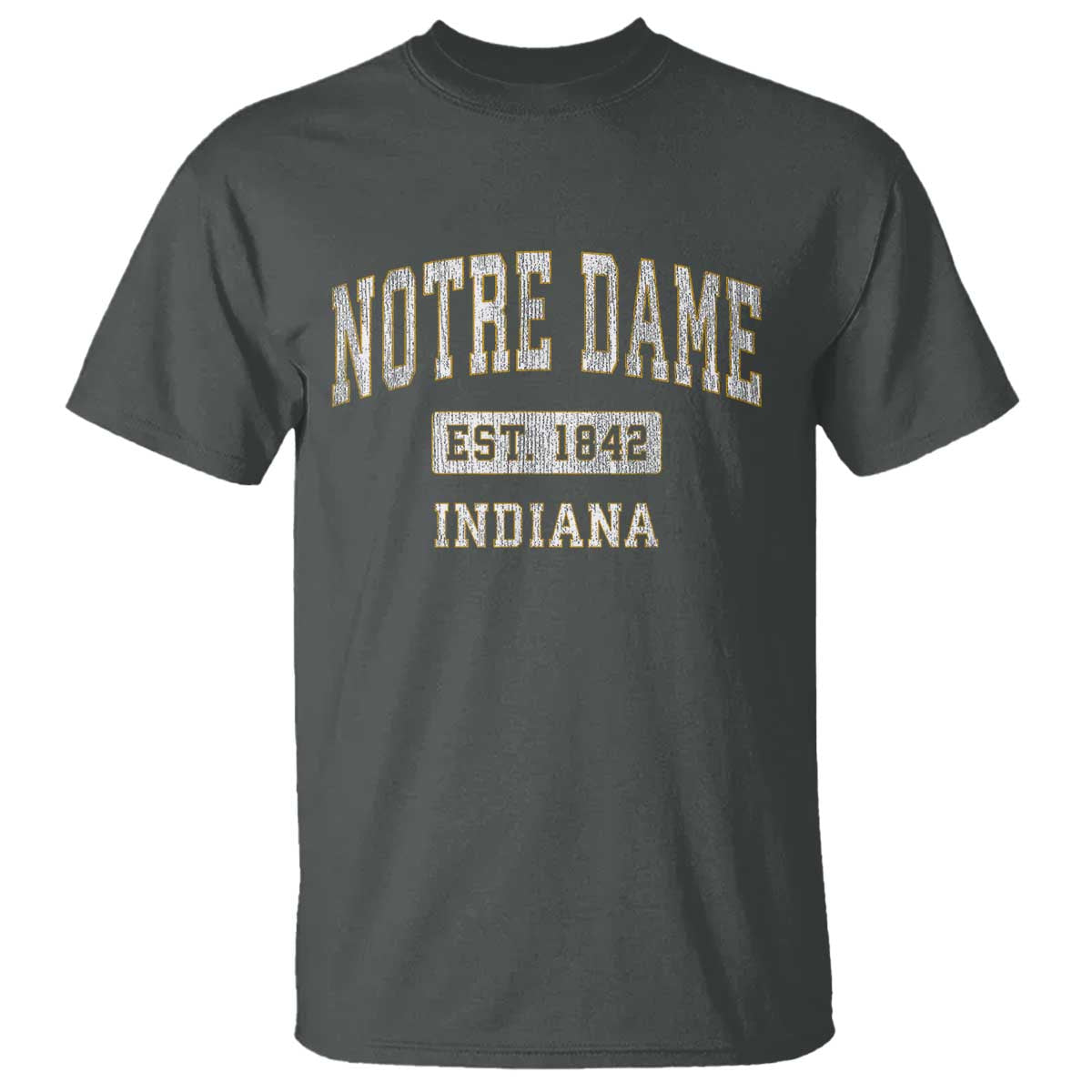 Classic Notre Dame Indiana T Shirt Est 1842 IN Retro Vintage Varsity - Wonder Print Shop