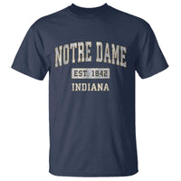 Classic Notre Dame Indiana T Shirt Est 1842 IN Retro Vintage Varsity - Wonder Print Shop
