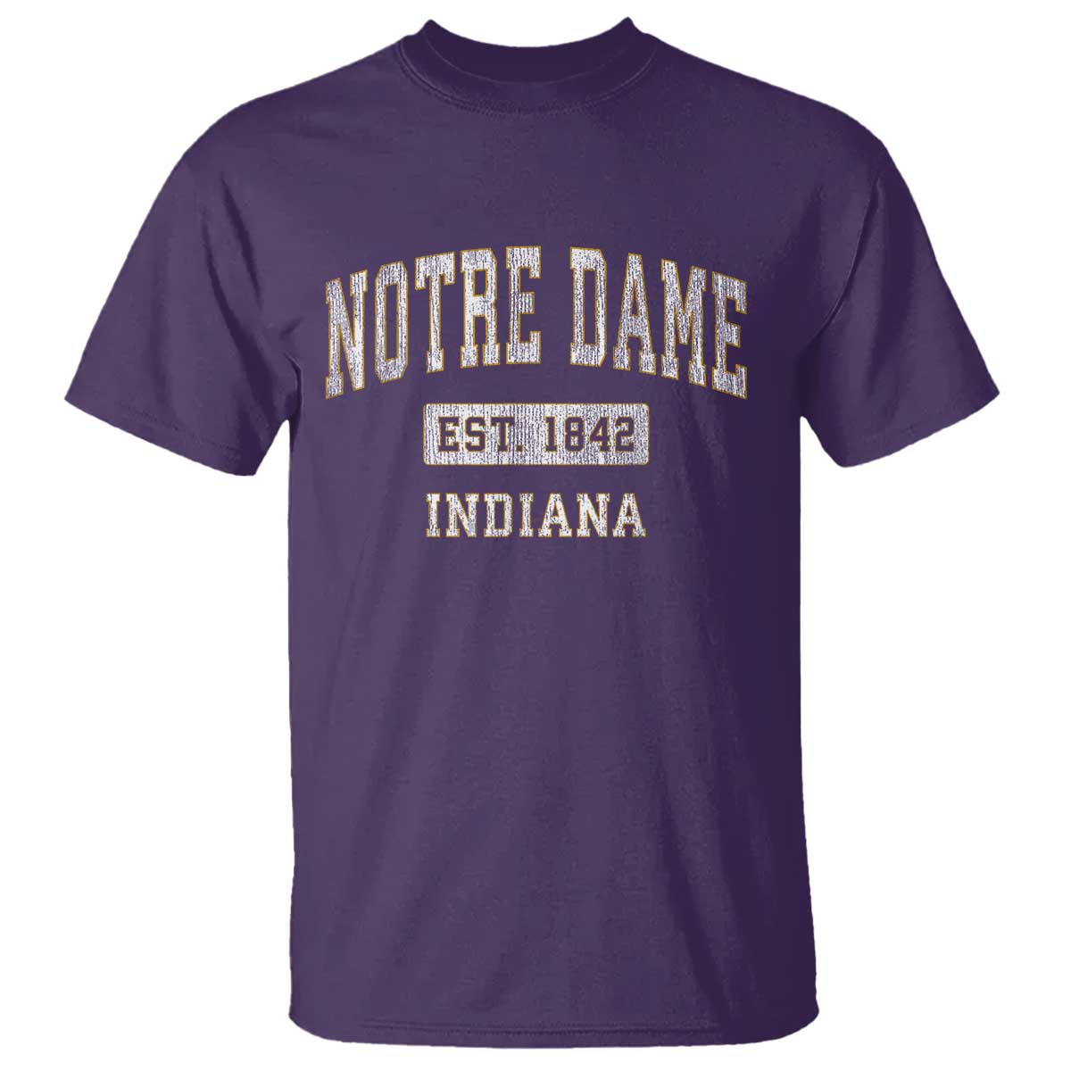 Classic Notre Dame Indiana T Shirt Est 1842 IN Retro Vintage Varsity - Wonder Print Shop