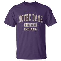 Classic Notre Dame Indiana T Shirt Est 1842 IN Retro Vintage Varsity - Wonder Print Shop
