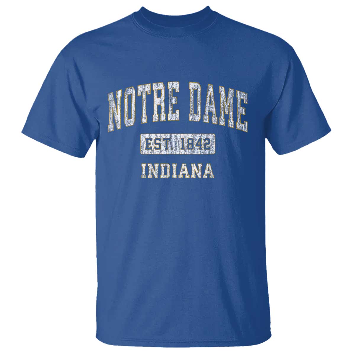 Classic Notre Dame Indiana T Shirt Est 1842 IN Retro Vintage Varsity - Wonder Print Shop