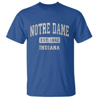 Classic Notre Dame Indiana T Shirt Est 1842 IN Retro Vintage Varsity - Wonder Print Shop