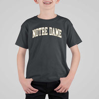 Classic Notre Dame Indiana T Shirt For Kid Retro Vintage Varsity Throwback Design - Wonder Print Shop