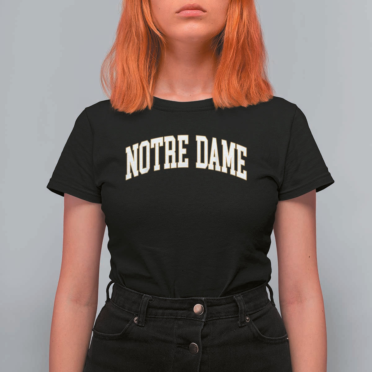 Classic Notre Dame Indiana T Shirt For Women Retro Vintage Varsity Throwback Design - Wonder Print Shop