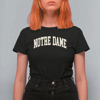 Classic Notre Dame Indiana T Shirt For Women Retro Vintage Varsity Throwback Design - Wonder Print Shop