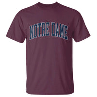 Classic Notre Dame Indiana T Shirt Vintage Retro Throwback Design - Wonder Print Shop