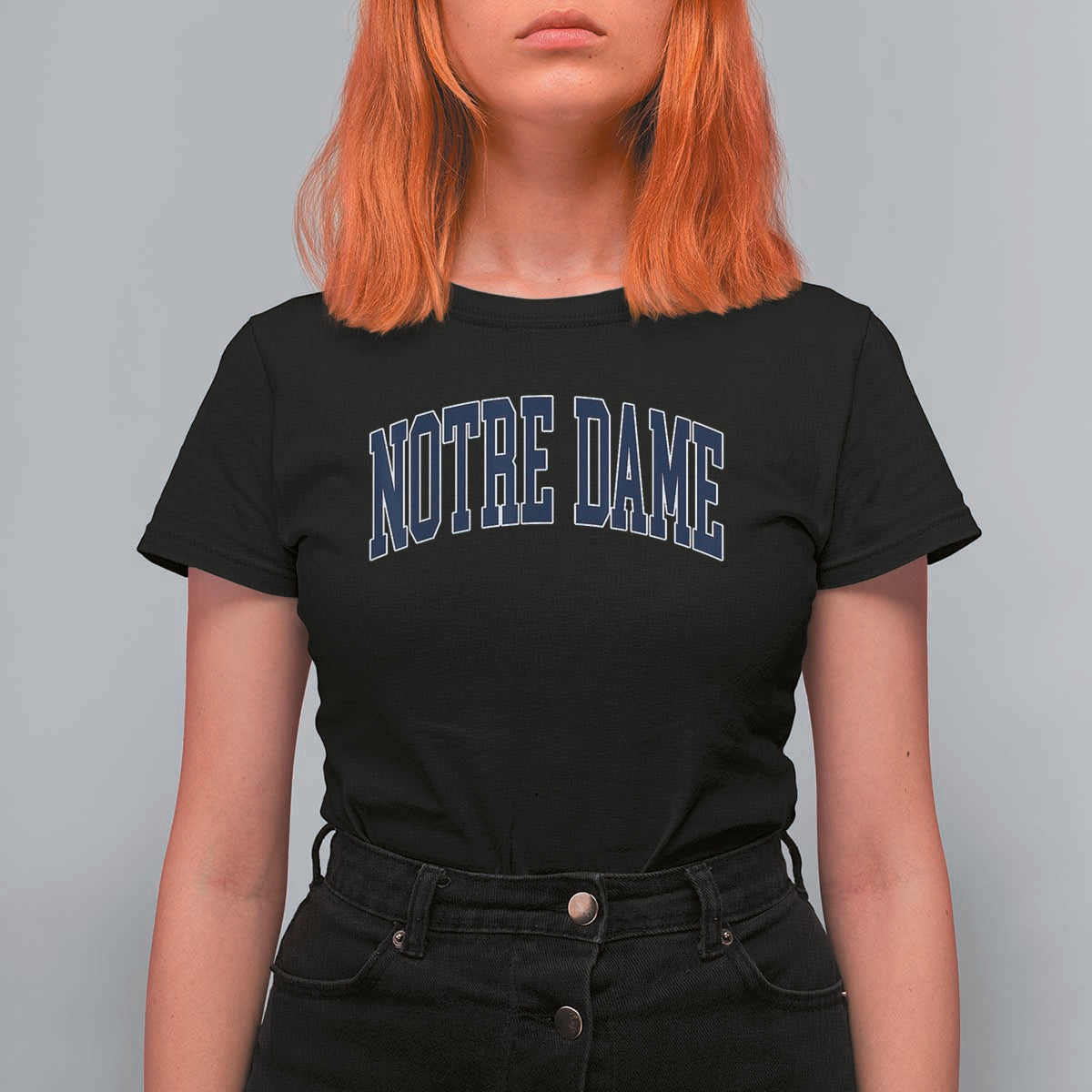 Classic Notre Dame Indiana T Shirt For Women Vintage Retro Throwback Design - Wonder Print Shop