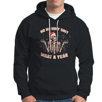 Skeleton Christmas Hoodie Ho Ho Holy Shit What A Year Retro Funny - Wonder Print Shop