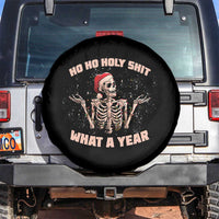 Skeleton Christmas Spare Tire Cover Ho Ho Holy Shit What A Year Retro Funny