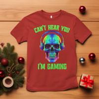 Skull Gamer T Shirt Can't Hear You I'm Gaming Funny Video Game Lover Player - Wonder Print Shop