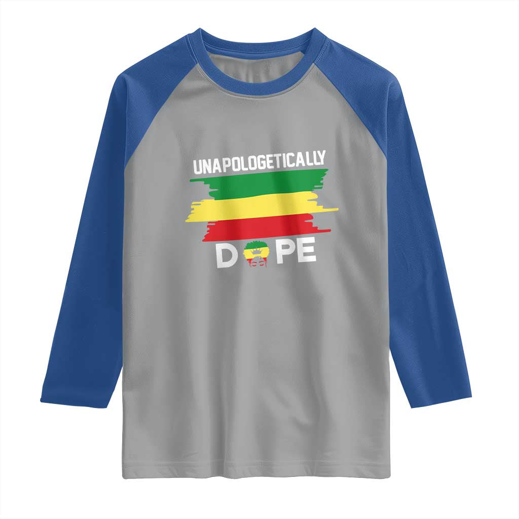 Black History Month Raglan Shirt Unapologetically Dope Melanin Afro Black Pride