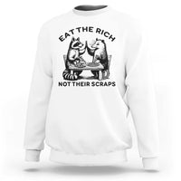 Funny Raccoon Possum Meme Sweatshirt Eat The Rich Not Their Scraps Sarcasm Retro Minimalist - Wonder Print Shop