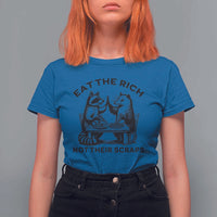 Funny Raccoon Possum Meme T Shirt For Women Eat The Rich Not Their Scraps Sarcasm Retro Minimalist - Wonder Print Shop