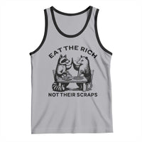 Funny Raccoon Possum Meme Tank Top Eat The Rich Not Their Scraps Sarcasm Retro Minimalist