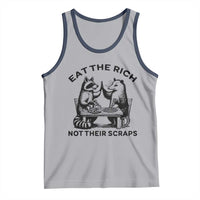 Funny Raccoon Possum Meme Tank Top Eat The Rich Not Their Scraps Sarcasm Retro Minimalist