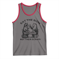 Funny Raccoon Possum Meme Tank Top Eat The Rich Not Their Scraps Sarcasm Retro Minimalist