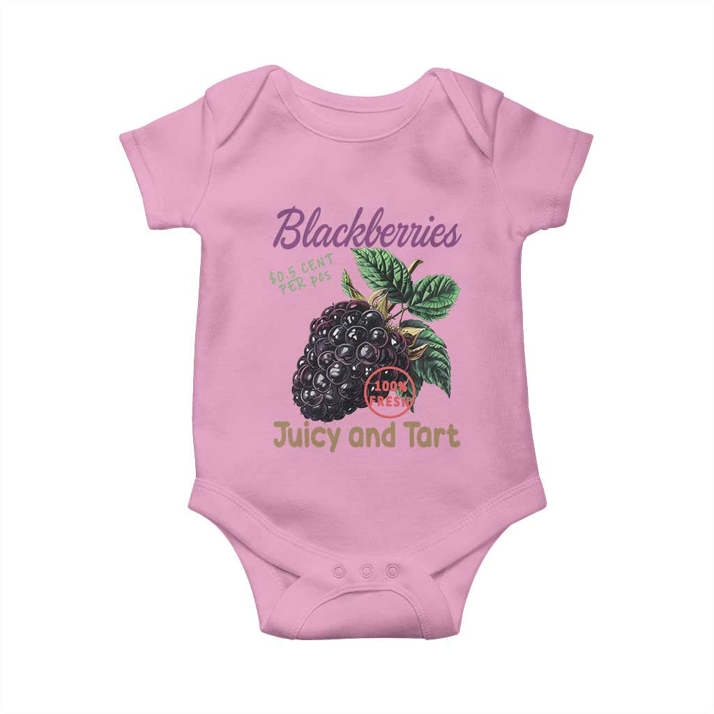 Fresh Juicy Blackberries Baby Onesie Retro Vintage Backberry Farmers Market