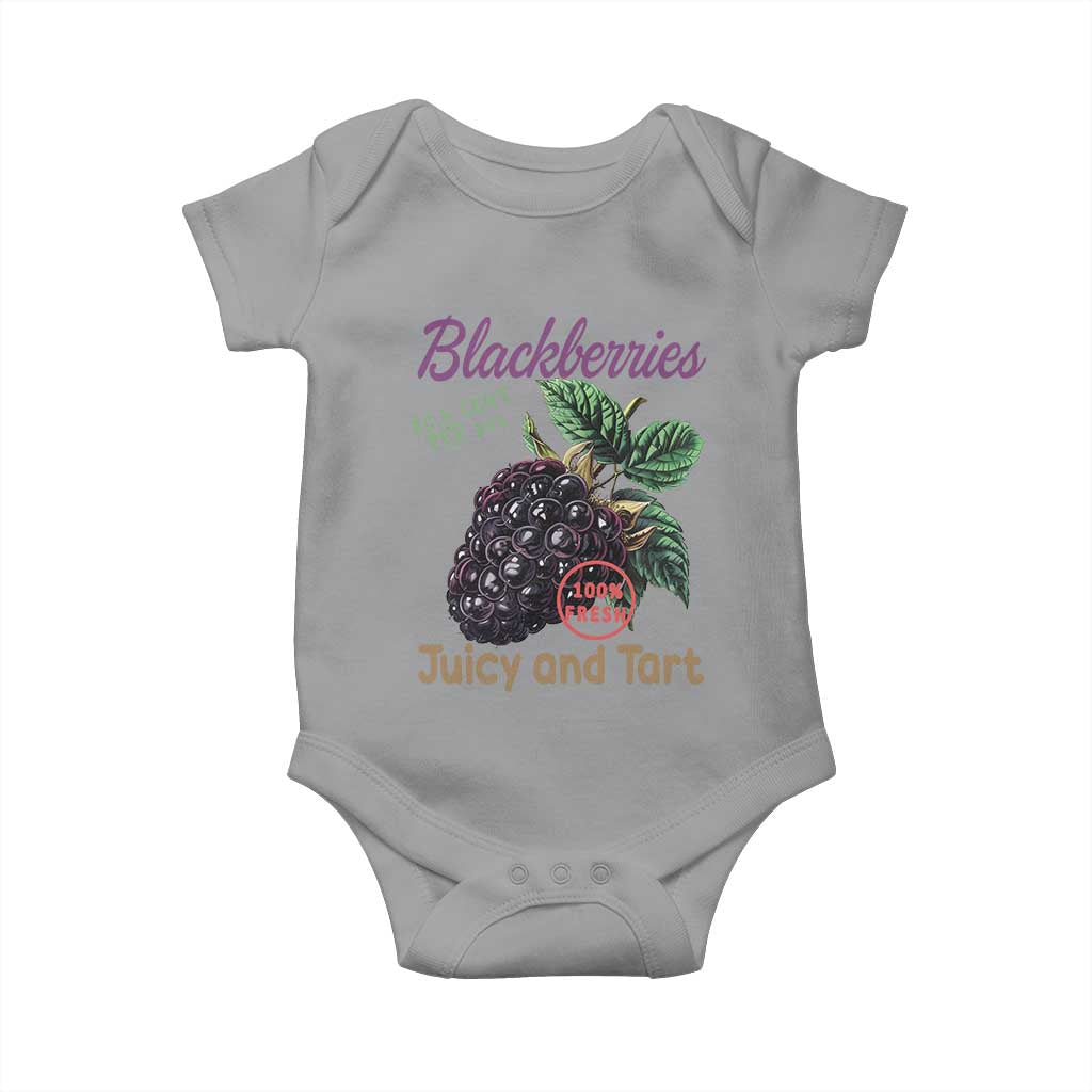 Fresh Juicy Blackberries Baby Onesie Retro Vintage Backberry Farmers Market