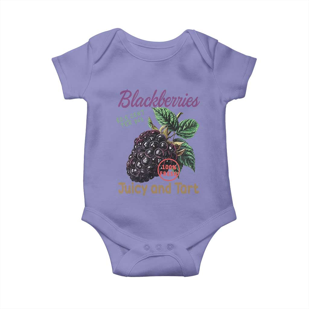 Fresh Juicy Blackberries Baby Onesie Retro Vintage Backberry Farmers Market