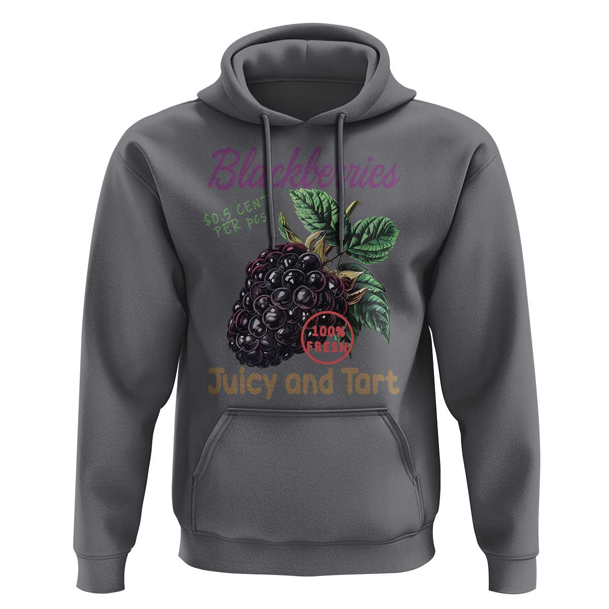 Fresh Juicy Blackberries Hoodie Retro Vintage Backberry Farmers Market