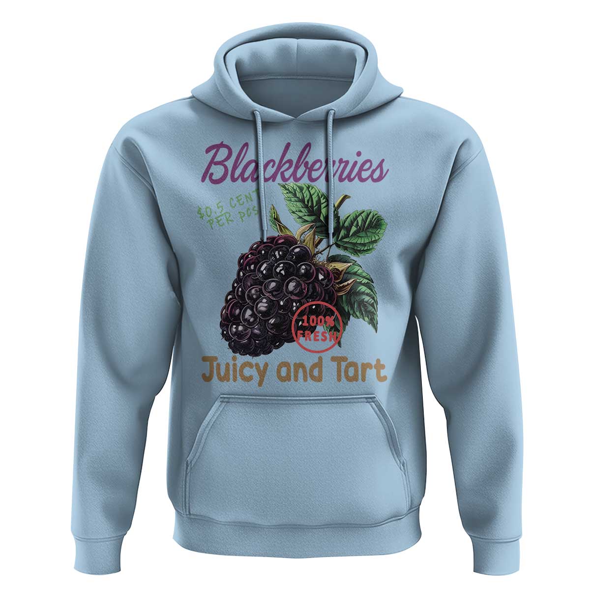 Fresh Juicy Blackberries Hoodie Retro Vintage Backberry Farmers Market