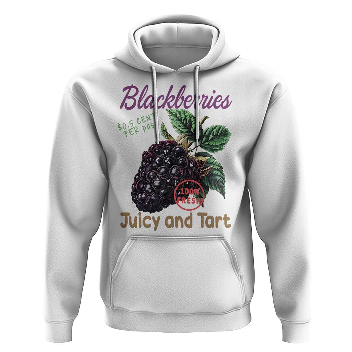 Fresh Juicy Blackberries Hoodie Retro Vintage Backberry Farmers Market