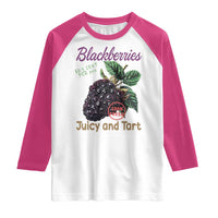 Fresh Juicy Blackberries Raglan Shirt Retro Vintage Backberry Farmers Market