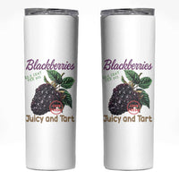 Fresh Juicy Blackberries Skinny Tumbler Retro Vintage Backberry Farmers Market