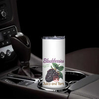 Fresh Juicy Blackberries Skinny Tumbler Retro Vintage Backberry Farmers Market