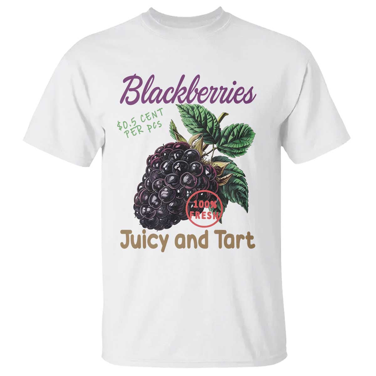 Fresh Juicy Blackberries T Shirt Retro Vintage Backberry Farmers Market